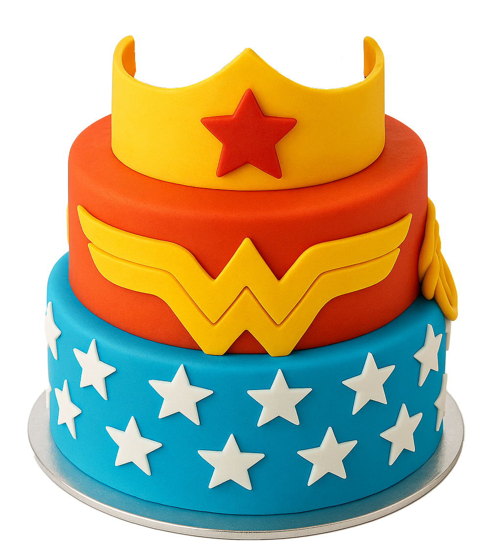 Wonder Woman themed birthday cake